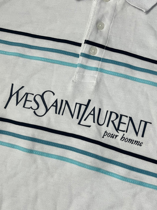 vintage Yves Saint Laurent spellout polo {L}