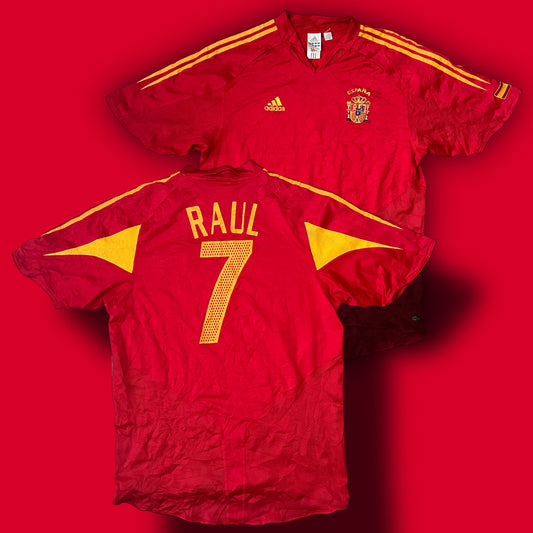 vintage Adidas Spain RAUL7 2004 home jersey {L-XL}