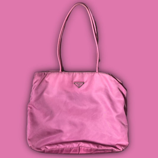 vintage pink Prada shoulderbag