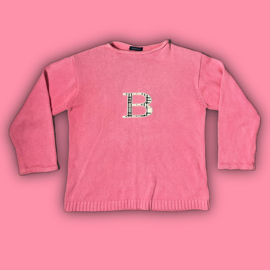 vintage pink Burberry knittedsweater {S}