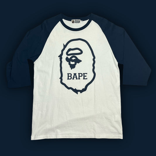 vintage BAPE a bathing ape 3/4 t-shirt {XL}