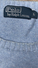 Carica l&#39;immagine nel visualizzatore di Gallery, vintage babyblue Polo Ralph Lauren knittedsweater {L}
