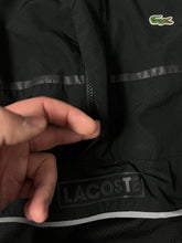 Load image into Gallery viewer, black Lacoste halfzip windbreaker {S}
