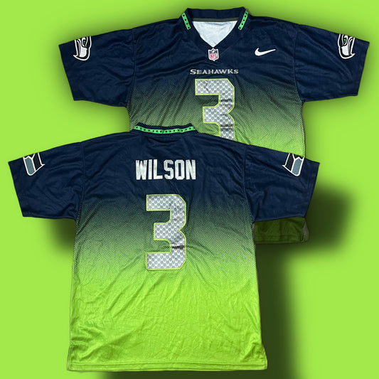 vintage Nike SEAHAWKS WILSON3 Americanfootball jersey NFL {M-L}