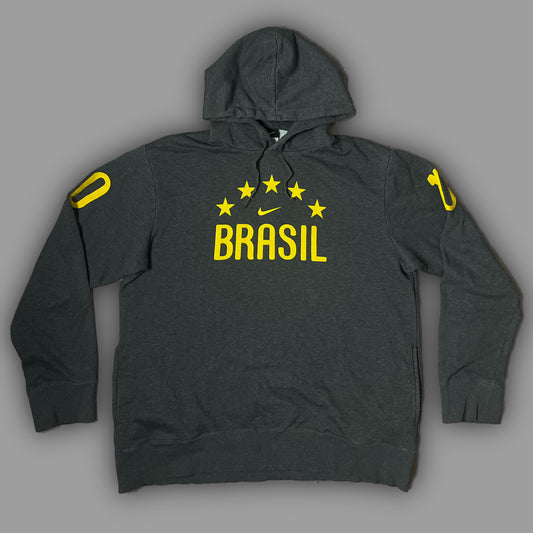 vintage Nike BRASIL 2010 hoodie {XL}