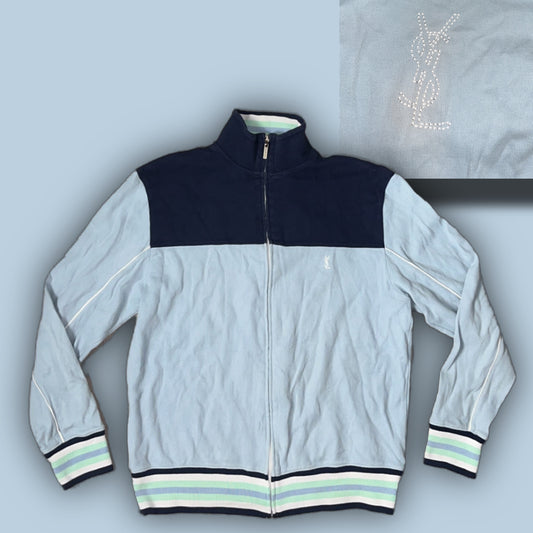 vintage babyblue Yves Saint Laurent sweatjacket {L}