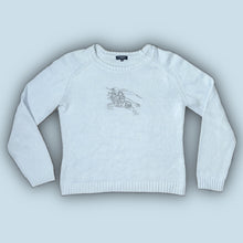 Cargar imagen en el visor de la galería, vintage babyblue Burberry knittedsweater {S}
