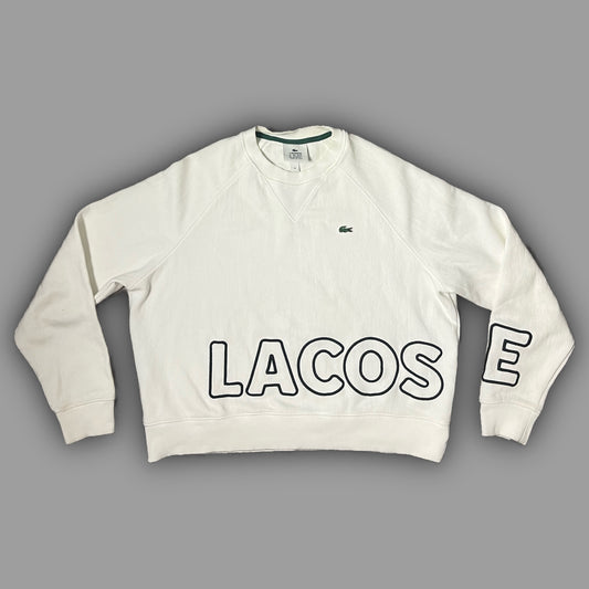 white Lacoste sweater {S}