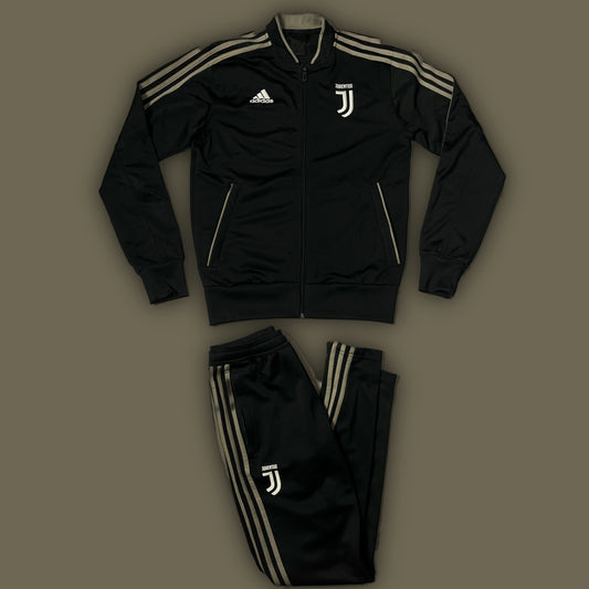 black Adidas Juventus Turin tracksuit {XS}