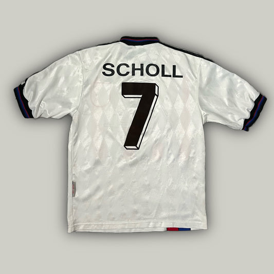 vintage Adidas Fc Bayern Munich SCHOLL 7 1997-1998 away jersey {S}