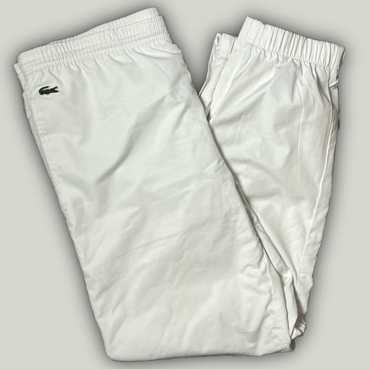 vintage white Lacoste trackpants {L}