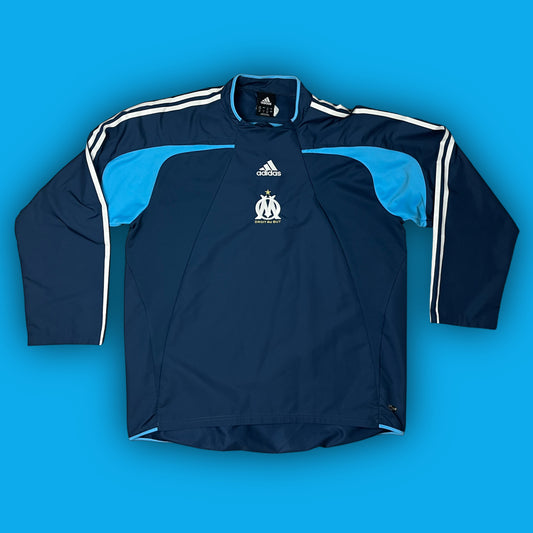 vintage Adidas Olympique Marseille halfzip windbreaker {XL-XXL}