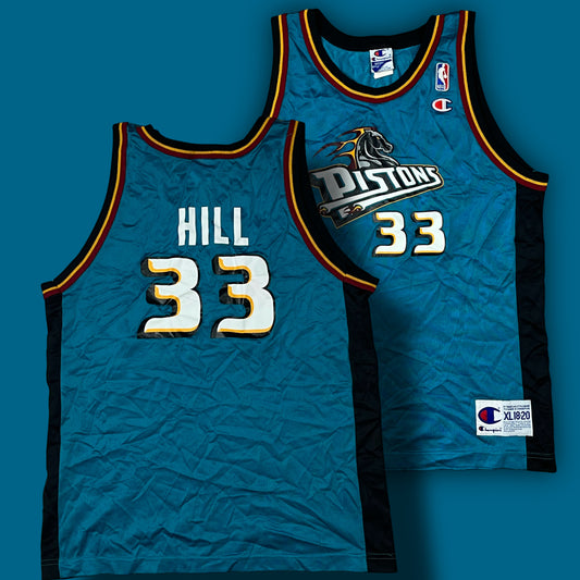 vintage Champion Pistons HILL 33 jersey {M}