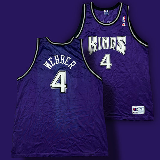 vintage Champion Sacramento Kings WEBER 4 jersey {XL}