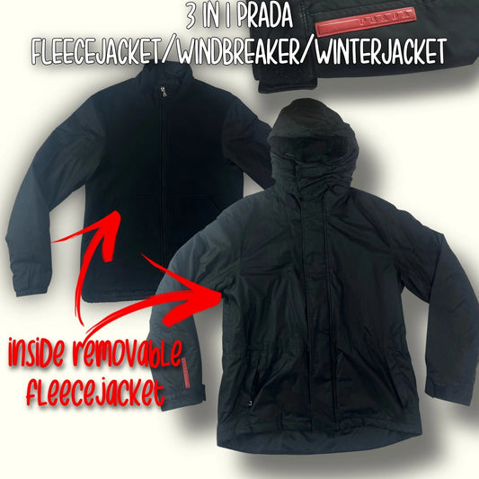 Prada 3in1 winterjacket/windbreaker/fleecejacket Prada