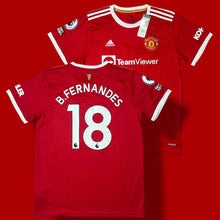 Carregar imagem no visualizador da galeria, Adidas Manchester United B.FERNANDES 2021-2022 home jersey DSWT {XL} - 439sportswear
